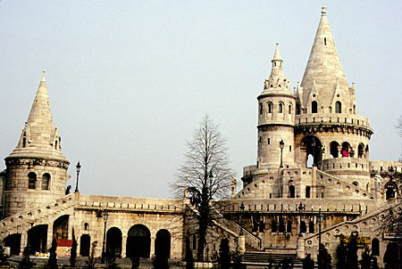 Fisherman's Bastion built between 1895 and 1902 on Trinity Square, Budapest.