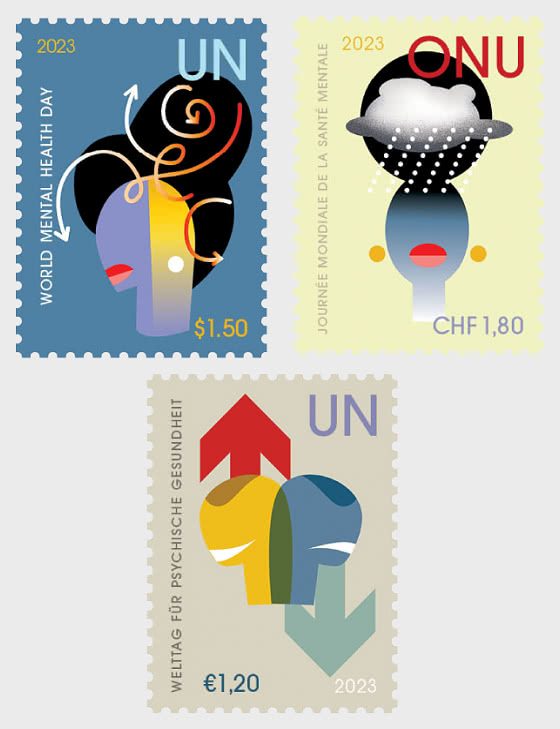 ONU Vienne 2023 – World Mental Health Day – 1,20 €